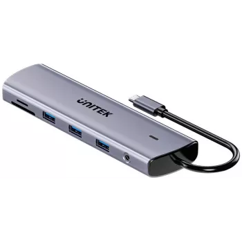Unitek 4-Port USB 3.0 Hub ar 30 cm kabeli, pelēks