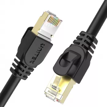 UNITEK Cat.7 SSTP Ethernet ielāpu kabelis RJ45, 0.5m, pelēks, 10Gbps, 600MHz, zeltīts