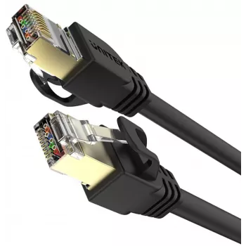 UNITEK Cat.7 SSTP Ethernet ielāpu kabelis RJ45, 0.5m, pelēks, 10Gbps, 600MHz, zeltīts