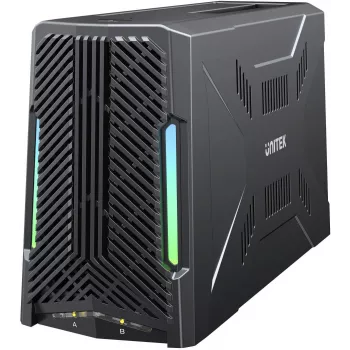 UNITEK Docking Station ar 1x M.2 NVMe un 1x SATA disku, USB-C 10 Gbps, bezsaistes klonēšana, S1234B01-EU