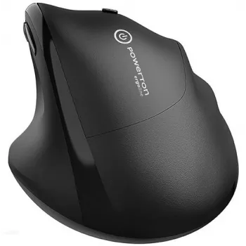 UNITEK Powerton ERGO CLOE bezvadu pele – melna, 1600 DPI, ergonomiska labročiem