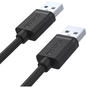 UNITEK Y-C442GBK USB 2.0 Type-A vīriešu uz Type-A vīriešu kabelis 1.5m melns