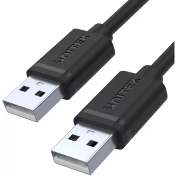 UNITEK Y-C442GBK USB 2.0 Type-A vīriešu uz Type-A vīriešu kabelis 1.5m melns