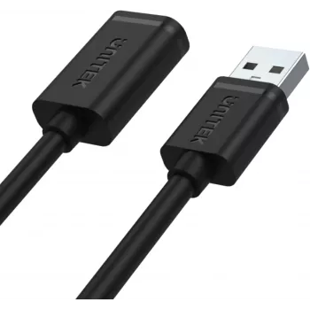 UNITEK Y-C449GBK USB 2.0 pagarinājuma kabelis, Type-A vīriņš–sieviete, 1.5 m, melns