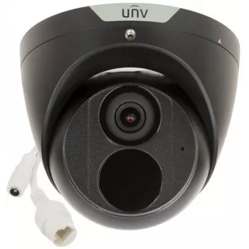UNIVIEW IPC3614SS-ADF28KM-I0-BLACK 4MP IR Kupola IP Kamera, 2.8mm, Melna