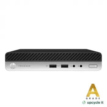 Upcycle IT HP ProDesk 400 G4 DM (Refurbished) mini dators, Intel Core i5-8500T, 8GB DDR4, 256GB SSD, Windows 11 Pro
