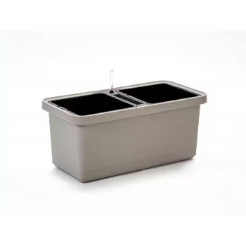 Urbalive Berberis Duo Self-Watering Planter 78 x 39 cm, Light Grey