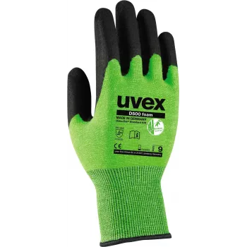 Uvex D500 putu pret griešanu aizsargcimdi, 9. izmērs (L), pelēki/antracīta 6060409