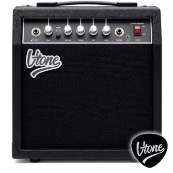 V-TONE AMP40 40W elektriskās ģitāras kombo pastiprinātājs ar 10 collu skaļruni, 2 kanāliem, reverb, 3 joslu ekvalaizeru, austiņu izeju, AUX ieeju