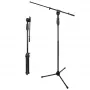 V-TONE DELUXE M1 Solo mikrofona statīvs ar strēles izlici un tripoda pamatni, regulējams augstums 900-1600 mm, melns
