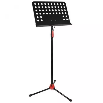 V-TONE DELUXE P1 regulējams nošu statīvs ar salokāmu tripodi un somu, melns