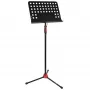 V-TONE DELUXE P1 regulējams nošu statīvs ar salokāmu tripodi un somu, melns