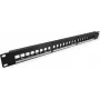 VALUE 19 collu Keystone Patch Panel 1U 24 Porti Neekranēts 3-daļu (26.99.0368)