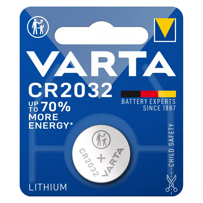 VARTA CR2032 litija monētas elementu baterijas 3V 230mAh (10 gab.)