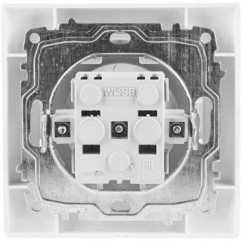 VCX WESA LC 07 Vienvietīgā kontaktligzda, tips E, balta