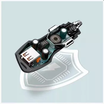Veger CC50 Rigorous PD38W (1A1C) Auto Lādētājs Melns