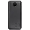 VEGER Power Bank 20000 mAh 20W PD QC 3.0 2x USB-A USB-C Melns