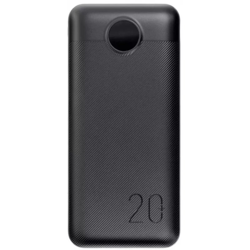 VEGER Power Bank 20000 mAh 20W PD QC 3.0 2x USB-A USB-C Melns