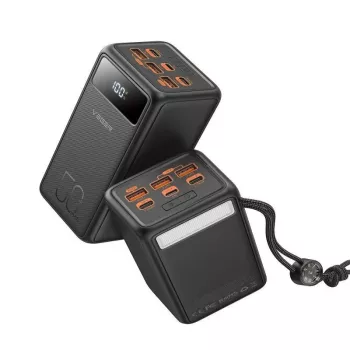 Veger Power Bank Tank Lite (W5001) PD QC3.0 5A 22,5 W 50000 mAh Melns