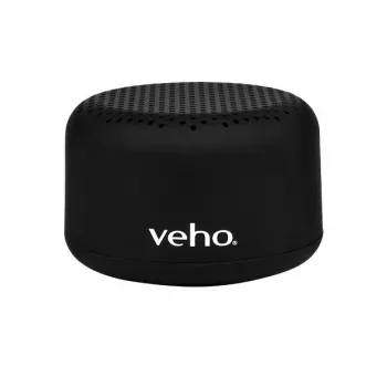 VEHO M3 pārnēsājamais Bluetooth skaļrunis, 4W RMS, IPX5, Micro SD/AUX, melns