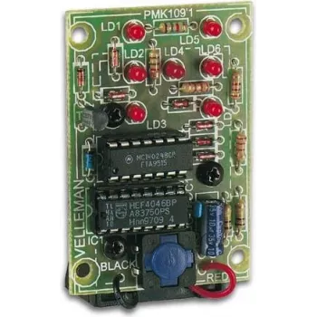 Velleman MK109 iekštelpu 6 lampu zaļas mirgojošas dekoratīvā apgaismojuma lodēšanas komplekts