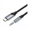 VENTION BGKHF USB-C uz 3,5 mm audio adaptera kabelis, 1 m, melns