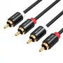 Vention VAB-R06-B200 2m 2xRCA Male to 2xRCA Male Audio Cable (Melns)
