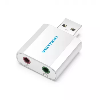 VENTION VAB-S13 USB 2.0 skaņas karte ar 2-portu centrmezglu
