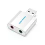 VENTION VAB-S13 USB 2.0 skaņas karte ar 2-portu centrmezglu