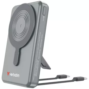 Verbatim Charge'n'Go ārējais akumulators 2C & Displejs 10000 mAh pelēks