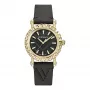 Versace V-Circle sieviešu Šveices kvarca pulkstenis VE6D00223 40mm melns ciparnīca ar ādas siksniņu