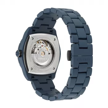 Versace V-Extreme Pro Vīriešu Šveices Kvarca Pulkstenis VE7K00223 43mm Nerūsējošais Tērauds Melns Ciparnīca Sudraba Rokasprādze
