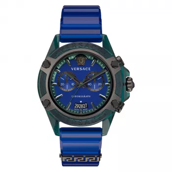 Versace V-Extreme Pro Vīriešu Šveices Kvarca Pulkstenis VEZ701122 44mm Melns Ciparnīca Ādas Siksniņa