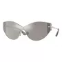 VERSACE VE2239-12526G Sieviešu saulesbrilles, zelta rāmis, pelēki spoguļstikli, 147mm