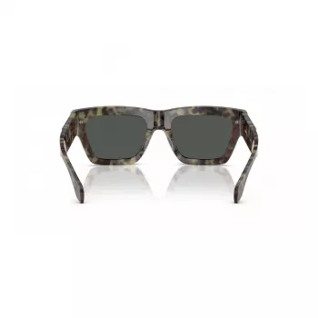 VERSACE VE4464-545687 Vīriešu taisnstūra saulesbrilles caurspīdīgs pelēks rāmis tumši pelēkas lēcas 52mm