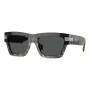 VERSACE VE4464-545687 Vīriešu taisnstūra saulesbrilles caurspīdīgs pelēks rāmis tumši pelēkas lēcas 52mm