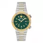 VERSACE VE8G00524 Sieviešu Šveices kvarca pulkstenis 43mm melns ciparnīcas safīra kristāla ādas siksna