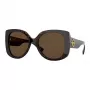 VERSACE sieviešu saulesbrilles VE4375F-10873 Havana Acetate Square Full-Rim Gradient Brown Lenses 53mm