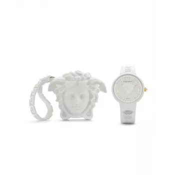 Versace VE6G00123 sieviešu pulkstenis 39 mm, nerūsējošā tērauda korpuss, melna ādas siksna, sudraba ciparnīca
