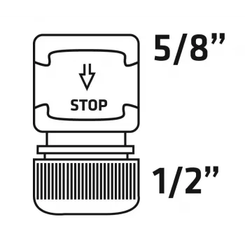 Verto 15G731-30 Dārza šļūtenes ātrsavienotāju komplekts, 1/2 collas, plastmasa, 30 gab., zaļš/melns