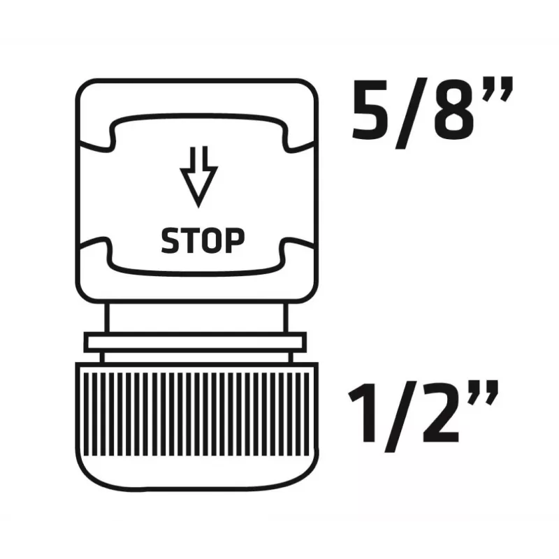 Verto 15G731-30 Dārza šļūtenes ātrsavienotāju komplekts, 1/2 collas, plastmasa, 30 gab., zaļš/melns