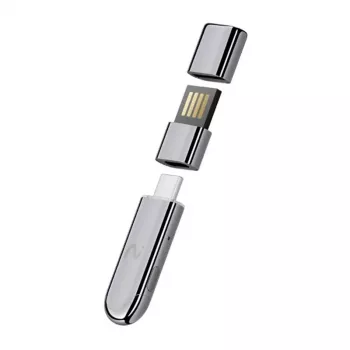 VIAIM Notekit AI Recording Dongle XFVI-D02 (Gray) – AI balss ierakstītājs ar 32GB atmiņu, diviem MEMS mikrofoniem, Bluetooth 5.0, USB-C