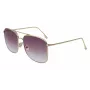 Victoria Beckham VB202S-712 Sieviešu liela izmēra kvadrātveida saulesbrilles, zelta metāla rāmis, brūnas gradienta lēcas, 59 mm