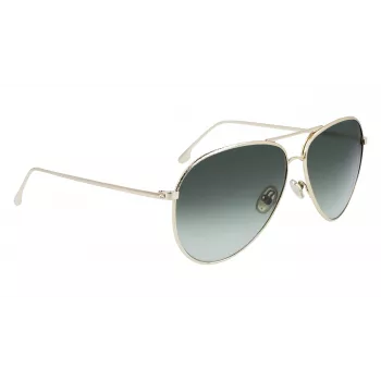 Victoria Beckham VB203S-713 Cat Eye Saulesbrilles Zelts Brūns Gradients 62mm