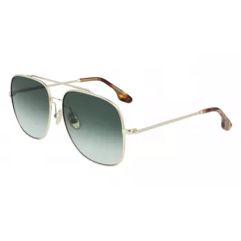 Victoria Beckham VB215S-700 Sieviešu saulesbrilles - Zelts rāmis, Brūns gradients lēcas, 59mm