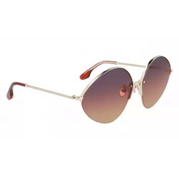 Victoria Beckham VB220S-732 Sieviešu saulesbrilles, zelta rāmis, brūnas gradienta lēcas, 64 mm