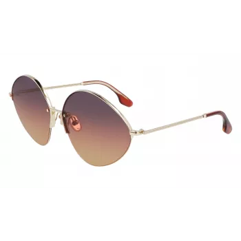Victoria Beckham VB220S-732 Sieviešu saulesbrilles, zelta rāmis, brūnas gradienta lēcas, 64 mm