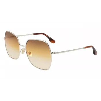 Victoria Beckham VB223S-708 Sieviešu Saulesbrilles - Havana Acetāta Rāmis, Brūnas Polikarbonāta Lēcas, 56mm