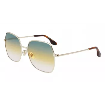 Victoria Beckham VB223S-727 Sieviešu saulesbrilles Havana acetāta kvadrātveida rāmis brūni gradienta lēcas 56mm