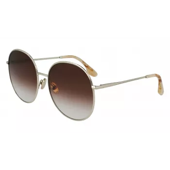 Victoria Beckham VB224S-702 Women's Sunglasses Gold/Havana Brown Gradient 59mm